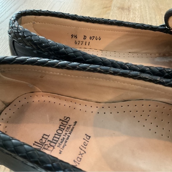 Allen Edmonds Maxfield Black Leather Loafers Shoes Tassels Men’s 9.5 EUC - Picture 5 of 8